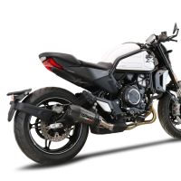 Scarico compatibile con Cf Moto 700 CL-X Sport 2022-2024, Gpe Ann. Poppy, Scarico omologato, silenziatore con db killer estraibile e raccordo specifico