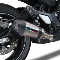 Scarico compatibile con Cf Moto 700 CL-X Sport 2022-2024, Gpe Ann. titanium, Scarico omologato, silenziatore con db killer estraibile e raccordo specifico