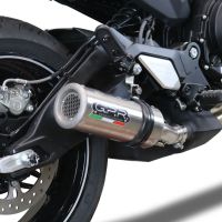 Scarico compatibile con Cf Moto 700 CL-X Adv 2022-2024, M3 Titanium Natural, Scarico omologato, silenziatore con db killer estraibile e raccordo specifico