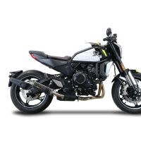 Scarico compatibile con Cf Moto 700 CL-X Heritage 2022-2024, M3 Poppy , Scarico omologato, silenziatore con db killer estraibile e raccordo specifico