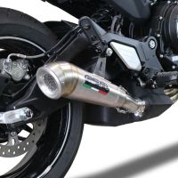 Scarico compatibile con Cf Moto 700 CL-X Sport 2022-2024, Powercone Evo, Scarico omologato, silenziatore con db killer estraibile e raccordo specifico