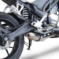 Exhaust system compatible with Cf Moto 300 NK 2022-2024, Deeptone Inox, Racing full system exhaust, including removable db killer 