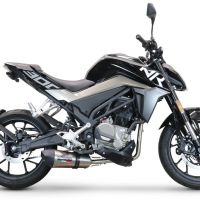 Scarico GPR compatibile con  Cf Moto 300 NK 2022-2024, New Grand Prix Evo Titanium, Scarico completo racing, fornito con db killer estraibile e collettore, non conforme per uso stradale