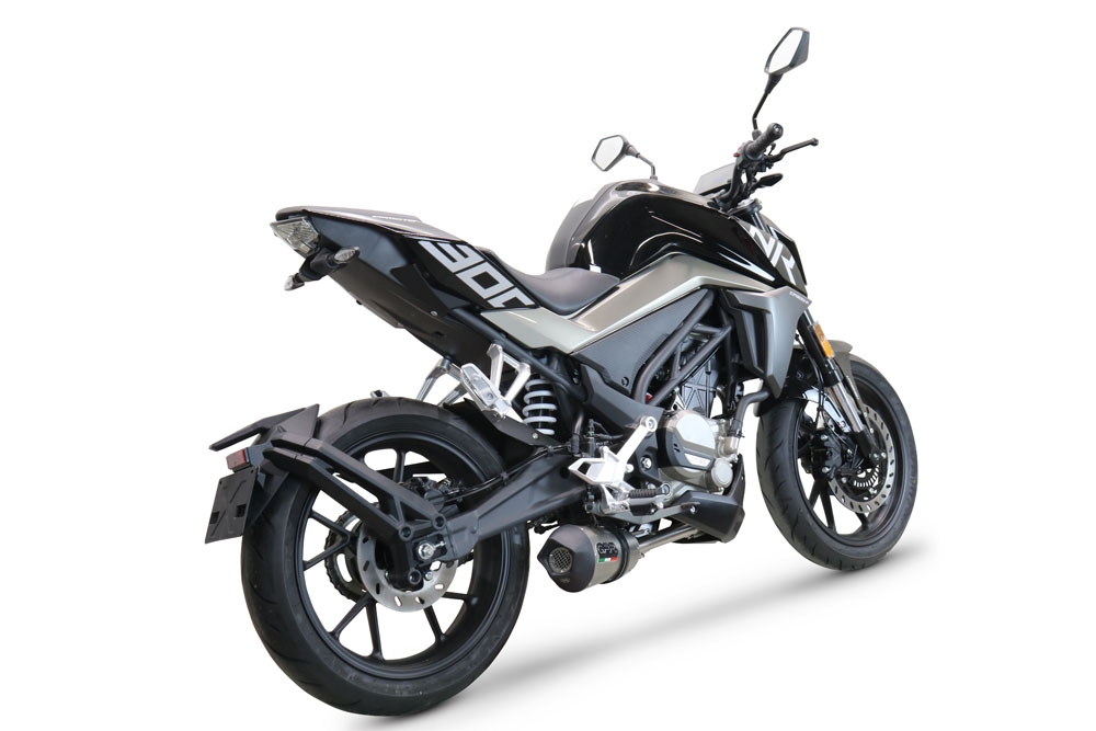 Scarico GPR compatibile con  Cf Moto 300 NK 2022-2024, New Grand Prix Evo Titanium, Scarico completo racing, fornito con db killer estraibile e collettore, non conforme per uso stradale