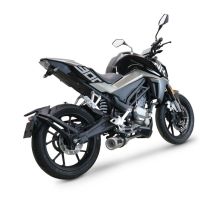 Exhaust compatible with Cf Moto 300 NK 2022-2024, M3 Inox , Homologated legal full system exhaust, including removable db killer and catalyst 
