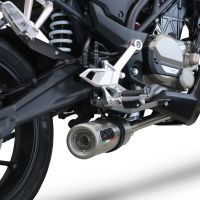 Exhaust system compatible with Cf Moto 300 NK 2022-2024, M3 Inox , Homologated legal full system exhaust, including removable db killer and catalyst 