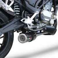 Exhaust system compatible with Cf Moto 300 NK 2022-2024, M3 Poppy , Racing full system exhaust, including removable db killer 