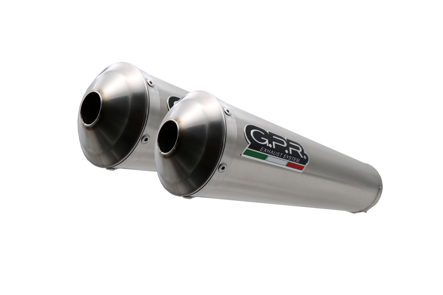 Exhaust compatible with Yamaha MT-01 2005-2011, Inox Tondo, Dual Homologated legal slip-on exhaust including removable db killers and link pipes 