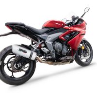Exhaust compatible with Triumph Daytona 660 2023-2025, Albus Evo4, Homologated legal full system exhaust, including removable db killer and catalyst 