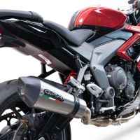 Exhaust compatible with Triumph Daytona 660 2023-2025, GP Evo4 Titanium, Homologated legal full system exhaust, including removable db killer and catalyst 