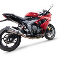 Exhaust compatible with Triumph Daytona 660 2023-2025, GP Evo4 Titanium, Homologated legal full system exhaust, including removable db killer and catalyst 