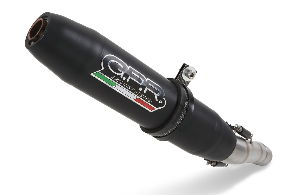Exhaust compatible with Royal Enfield Meteor 350 2021-2023, Deeptone Nero, Homologated legal slip-on exhaust including removable db killer, link pipe and catalyst 
