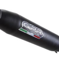 Exhaust compatible with Royal Enfield Meteor 350 2021-2023, Deeptone Nero, Homologated legal slip-on exhaust including removable db killer, link pipe and catalyst 
