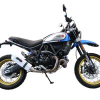 Scarico compatibile con Ducati Scrambler 800 Icon -Icon Dark 2021-2022, Albus Evo4, Terminale di scarico omologato, fornito con db killer estraibile, catalizzatore e raccordo specifico