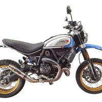 Scarico compatibile con Ducati Scrambler 800 Urban Motard 2021-2023, Deeptone Inox, Terminale di scarico omologato,fornito con db killer estraibile,catalizzatore e collettore