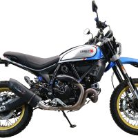 Scarico compatibile con Ducati Scrambler 800 Nightshift - Urban Motard 2021-2022, Furore Evo4 Poppy, Terminale di scarico omologato,fornito con db killer estraibile,catalizzatore e collettore