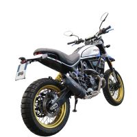 Scarico compatibile con Ducati Scrambler 800 Icon - Icon Dark 2021-2022, Furore Evo4 Nero, Terminale di scarico omologato,fornito con db killer estraibile,catalizzatore e collettore