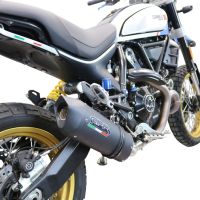 Scarico compatibile con Ducati Scrambler 800 Icon - Icon Dark 2021-2022, Furore Evo4 Nero, Terminale di scarico omologato,fornito con db killer estraibile,catalizzatore e collettore