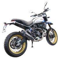 Scarico compatibile con Ducati Scrambler 800 Desert Sled -DS Fasthouse 2021-2024, GP Evo4 Poppy, Terminale di scarico omologato,fornito con db killer estraibile,catalizzatore e collettore