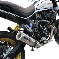 Scarico compatibile con Ducati Scrambler 800 Nightshift - Urban Motard 2021-2022, M3 Titanium Natural, Terminale di scarico omologato,fornito con db killer estraibile,catalizzatore e collettore