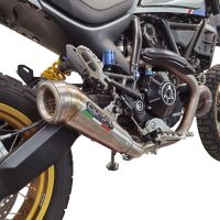 Scarico compatibile con Ducati Scrambler 800 Icon - Icon Dark 2021-2022, Powercone Evo, Terminale di scarico omologato,fornito con db killer estraibile,catalizzatore e collettore