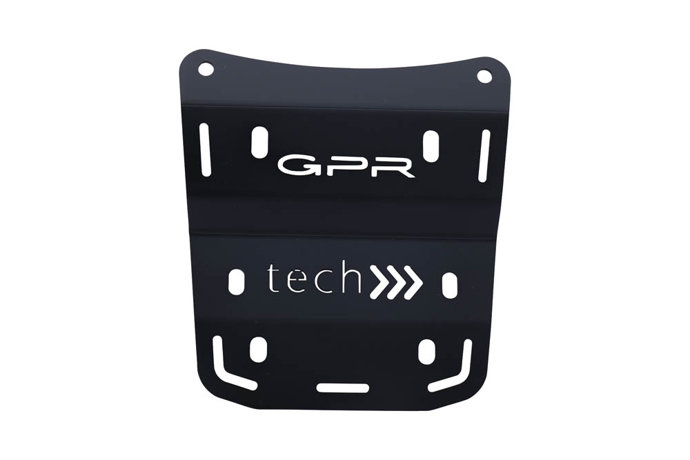 SPECIFIC PLATE IN TITANIUM TOP CASE-ALPITECH 35/55 LT GPR TECH compatible with  Ducati Multistrada V4 / V4S / V4S Sport 1100 2021/2024
