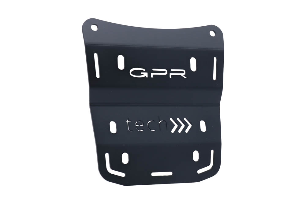 SPECIFIC PLATE IN TITANIUM TOP CASE-ALPITECH 35/55 LT GPR TECH compatible with  Ducati Multistrada V4 / V4S / V4S Sport 1100 2021/2024