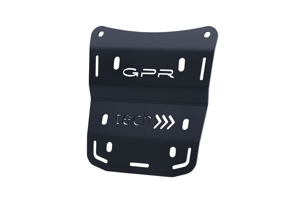 SPECIFIC PLATE IN TITANIUM TOP CASE-ALPITECH 35/55 LT GPR TECH compatible with  Ducati Multistrada V4 / V4S / V4S Sport 1100 2021/2024