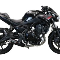 Exhaust compatible with Kawasaki Ninja 650 2021-2022, M3 Black Titanium, Homologated legal full system exhaust, including removable db killer and catalyst 