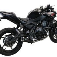 Exhaust compatible with Kawasaki Ninja 650 2021-2022, M3 Black Titanium, Homologated legal full system exhaust, including removable db killer and catalyst 
