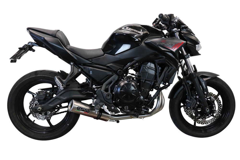 Scarico compatibile con Kawasaki Z 650 2017-2020, M3 Inox , Scarico completo omologato,fornito con db killer estraibile,catalizzatore e collettore
