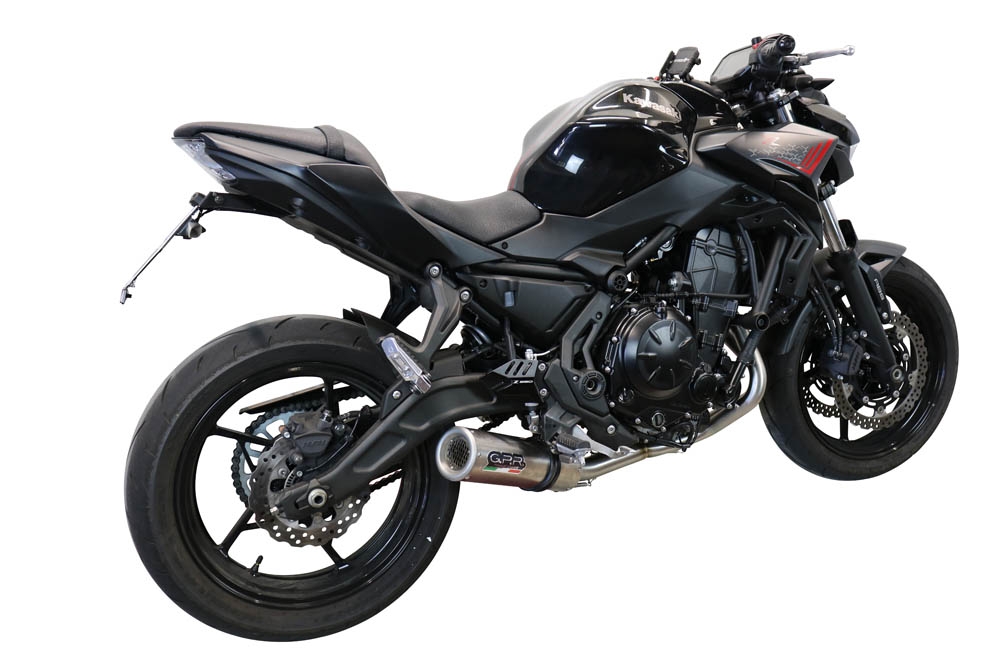 Scarico compatibile con Kawasaki Z 650 2017-2020, M3 Inox , Scarico completo omologato,fornito con db killer estraibile,catalizzatore e collettore
