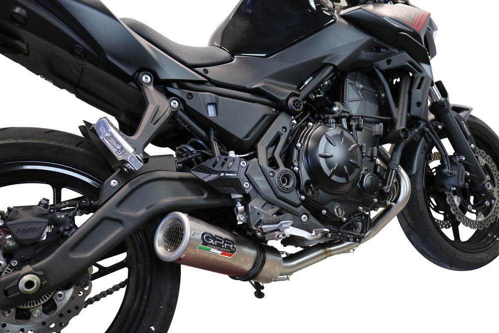 Scarico compatibile con Kawasaki Z 650 2017-2020, M3 Inox , Scarico completo omologato,fornito con db killer estraibile,catalizzatore e collettore
