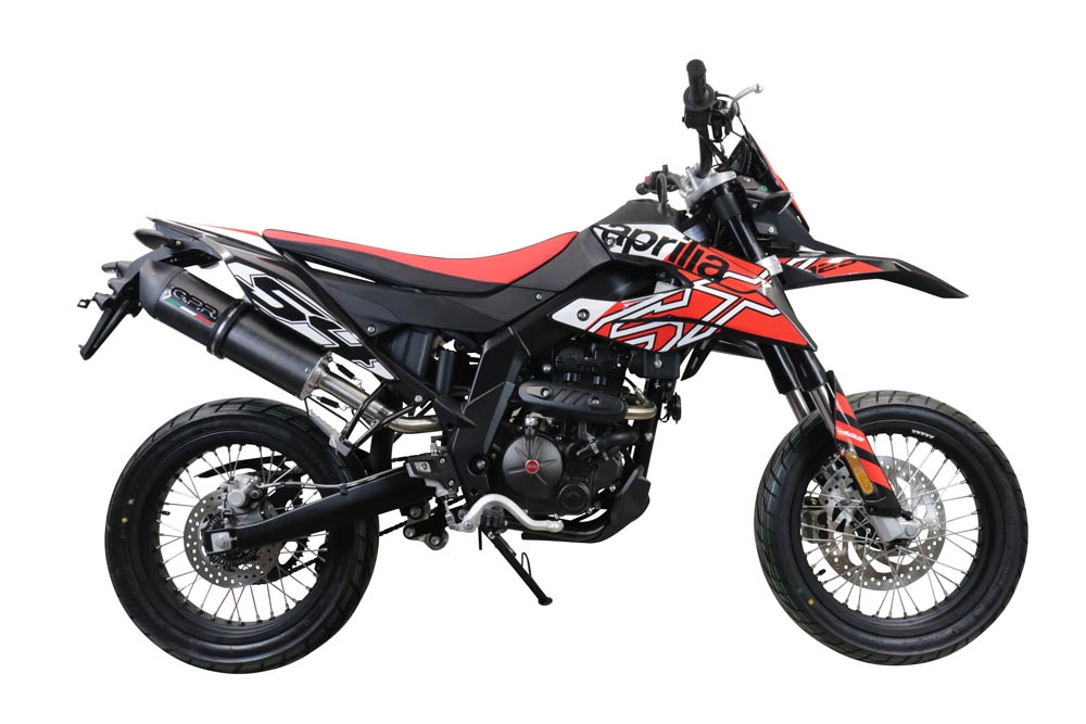 Scarico compatibile con Aprilia Rx 125 2021-2024, Furore Evo4 Poppy, Terminale di scarico omologato,fornito con db killer estraibile,catalizzatore e collettore