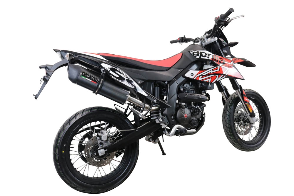 Scarico compatibile con Aprilia Rx 125 2021-2024, Furore Evo4 Poppy, Terminale di scarico omologato,fornito con db killer estraibile,catalizzatore e collettore