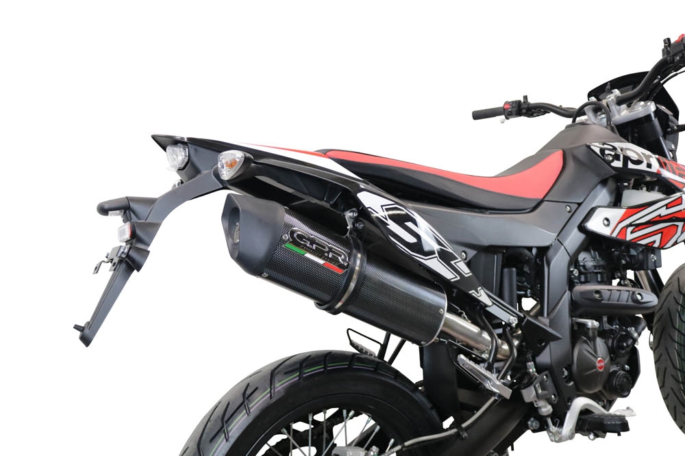 Scarico compatibile con Aprilia Rx 125 2021-2024, Furore Evo4 Poppy, Terminale di scarico omologato,fornito con db killer estraibile,catalizzatore e collettore