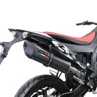 Exhaust system compatible with Aprilia Sx 125 2021-2024, Furore Evo4 Poppy, Homologated legal slip-on exhaust including removable db killer, link pipe and catalyst 