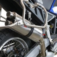 Scarico compatibile con Aprilia Tuareg 660 2021-2024, Dual Inox, Scarico omologato, silenziatore con db killer estraibile e raccordo specifico