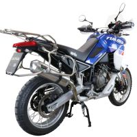 Scarico compatibile con Aprilia Tuareg 660 2021-2024, Satinox , Scarico omologato, silenziatore con db killer estraibile e raccordo specifico