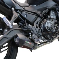 Exhaust system compatible with Kawasaki Z 650 2017-2020, GP Evo4 Poppy, Homologated legal full system exhaust, including removable db killer and catalyst 