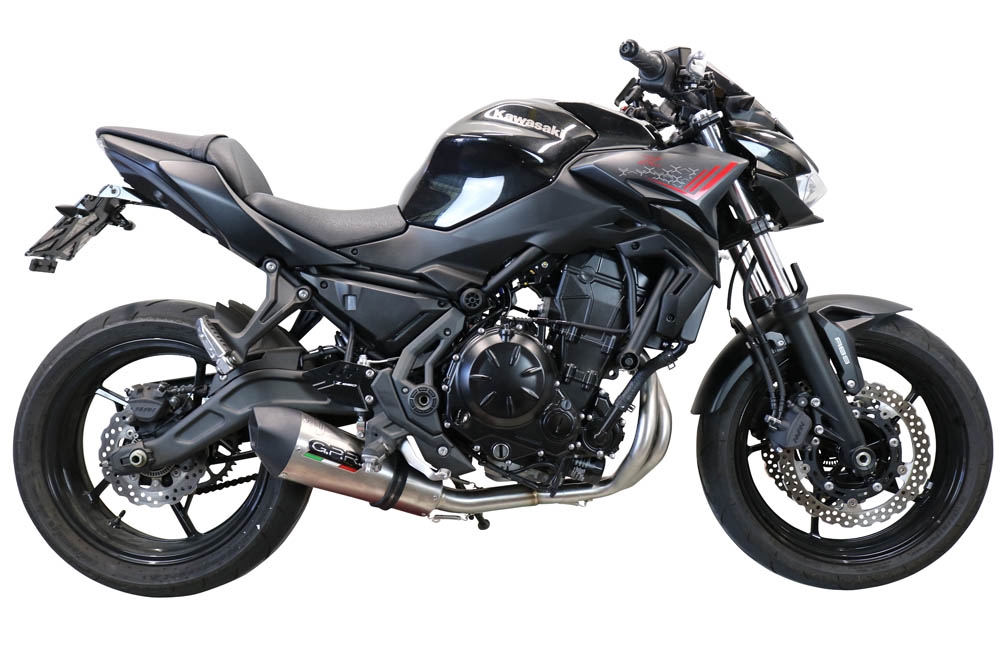 Scarico compatibile con Kawasaki Z 650 2017-2020, GP Evo4 Titanium, Scarico completo omologato,fornito con db killer estraibile,catalizzatore e collettore