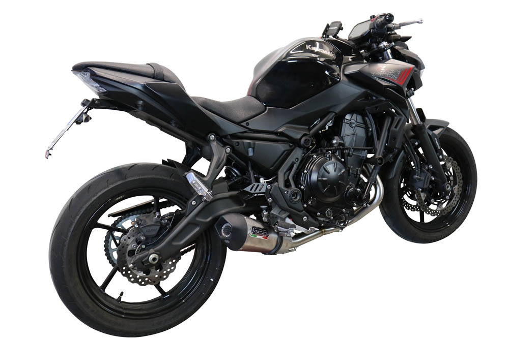 Scarico compatibile con Kawasaki Z 650 2017-2020, GP Evo4 Titanium, Scarico completo omologato,fornito con db killer estraibile,catalizzatore e collettore