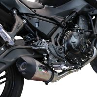 Scarico compatibile con Kawasaki Ninja 650 2017-2020, GP Evo4 Titanium, Scarico completo omologato,fornito con db killer estraibile,catalizzatore e collettore