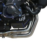 Exhaust system compatible with Yamaha Mt-09 2021-2024, Furore Evo4 Nero, Homologated legal full system exhaust, including removable db killer and catalyst 