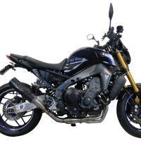 Scarico compatibile con Yamaha Mt-09 2021-2023, M3 Black Titanium, Scarico completo omologato,fornito con db killer estraibile,catalizzatore e collettore