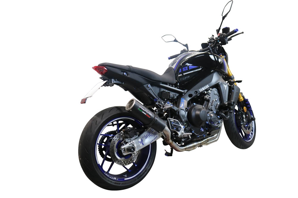 Scarico compatibile con Yamaha Mt-09 2021-2023, M3 Black Titanium, Scarico completo omologato,fornito con db killer estraibile,catalizzatore e collettore