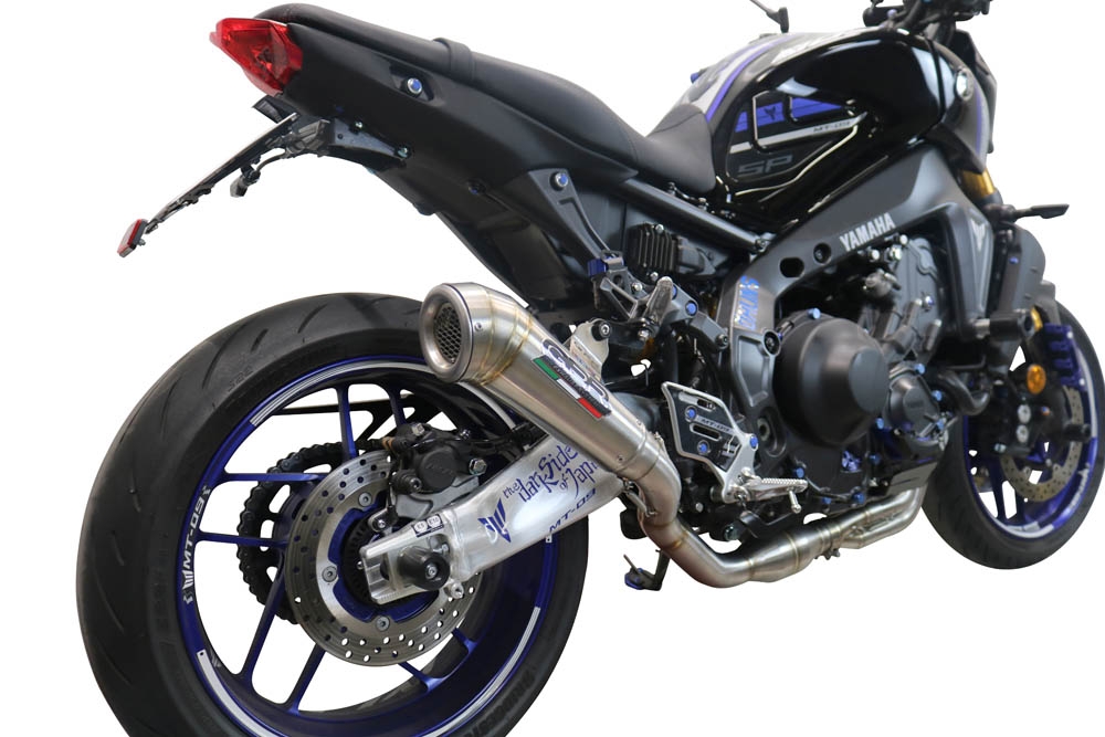 Scarico compatibile con Yamaha Mt-09 2021-2023, Powercone Evo, Scarico completo omologato,fornito con db killer estraibile,catalizzatore e collettore