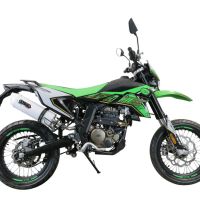 Exhaust compatible with KL MOTOR KXE 125 2022-2023, Albus Evo4, Homologated legal slip-on exhaust including removable db killer, link pipe and catalyst 