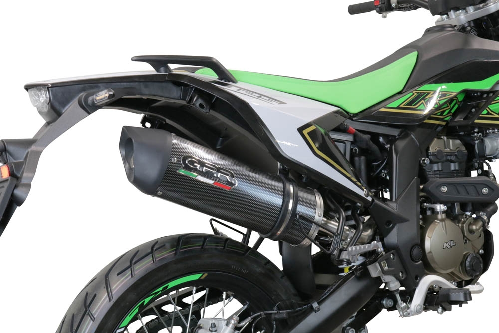 Exhaust compatible with KL MOTOR KXE 125 2022-2023, Furore Evo4 Poppy, Homologated legal slip-on exhaust including removable db killer, link pipe and catalyst 