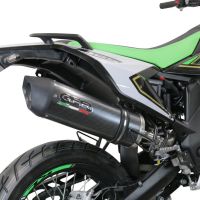 Exhaust compatible with KL MOTOR KXE 125 2022-2023, Furore Evo4 Poppy, Homologated legal slip-on exhaust including removable db killer, link pipe and catalyst 